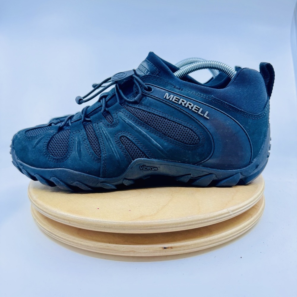 Merrell Chameleon 8 Stretch Mens 9 Black Vibram Hiking Trail Shoes J91731 NEW